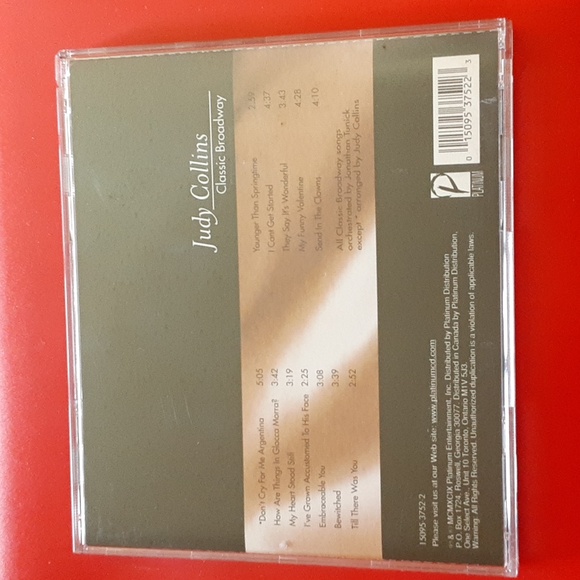Judy Collins Classic Broadway CD - Picture 3 of 4